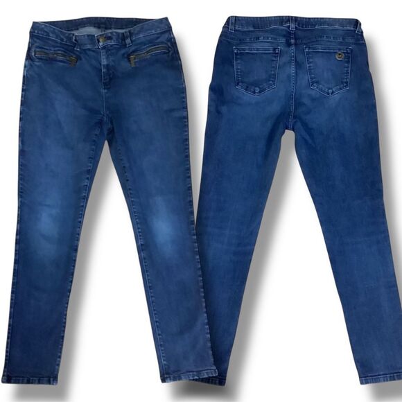 Michael Kors Medium/Dark Wash Stretch Skinny Jeans Women’s Size 10 - Picture 1 of 15